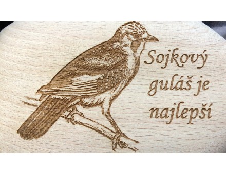 Varecha na guláš - gravírovanie do dreva do hĺbky 1 mm